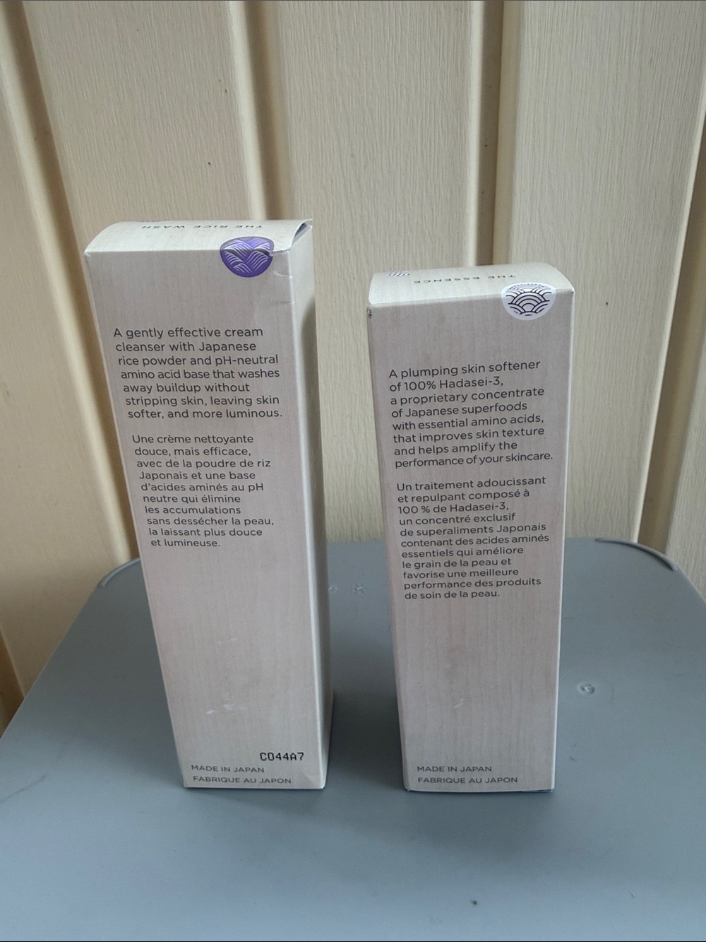 Tatcha Cream & Gold Skincare Duo with Purple Accents - Picture 2 of 2
